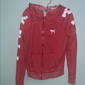PINK Victoria's Secret Pink Zip-Up Jacket with Logo Detailing